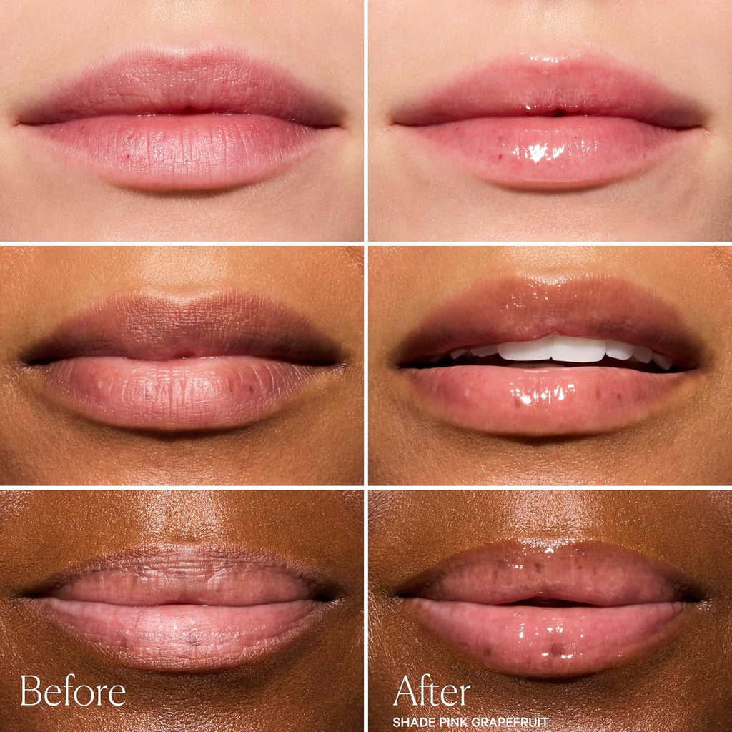 Well People Poutlove Peptide Lip Balm - Hydrating Tinted Treatment with Peptide Complex & Murumuru Butter | Pink Grapefruit