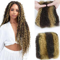 Afro Kinkys Bulk Human Hair For Braiding 18 inch Highlight 4/27 Afro Kinky Curly 100% Real Human Hair Bulk for Dreadlocks Mini Twist Crochet Braids Hair Extensions 50g/pack