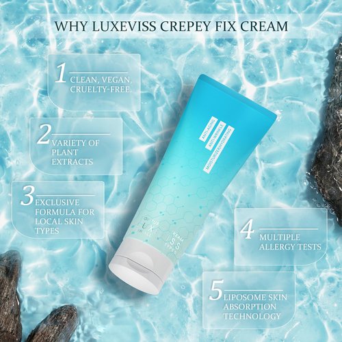 Leadyeah Advanced Crepey Skin Repair Cream – Anti Wrinkles for Crepey and Sagging Skin – Tightening-Looking Moisturizer for Face, Neck, Chest & Body – 100g