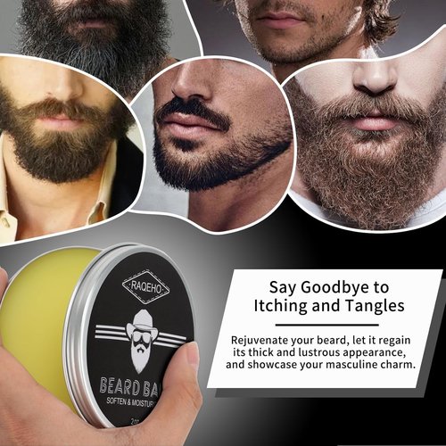 Skiennix 2oz Beard Balm - Nourishing Mustache Wax & Leave-In Conditioner | Sandalwood Scented Grooming Cream