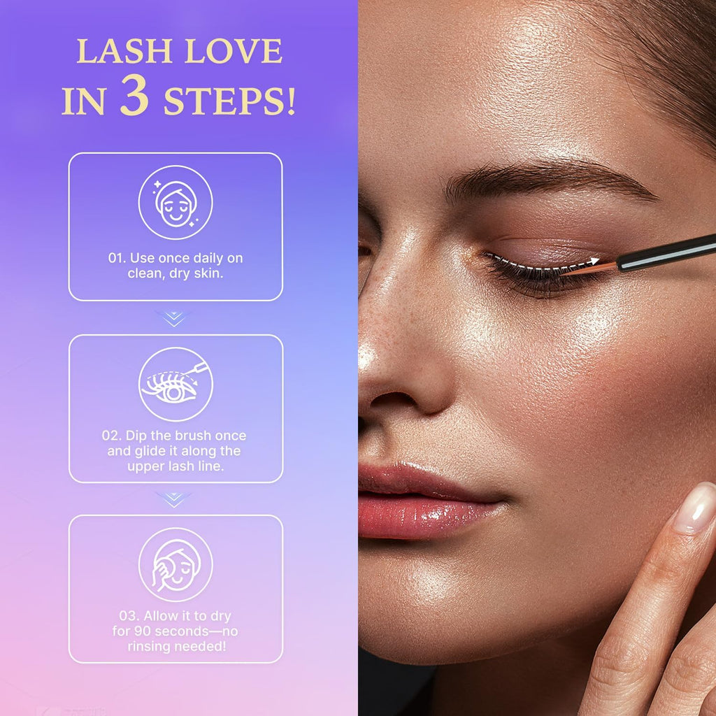 VieBeauti Eyelash Growth Serum - Advanced Formula for Longer, Fuller Lashes | Vegan & Cruelty-Free, 3mL