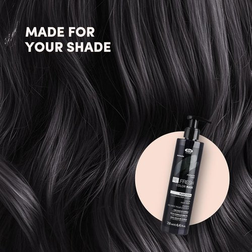 Lisap Color Depositing Hair Mask - Anthracite | Deep Conditioning Toner for Dry, Color-Treated Hair - 8.45 oz