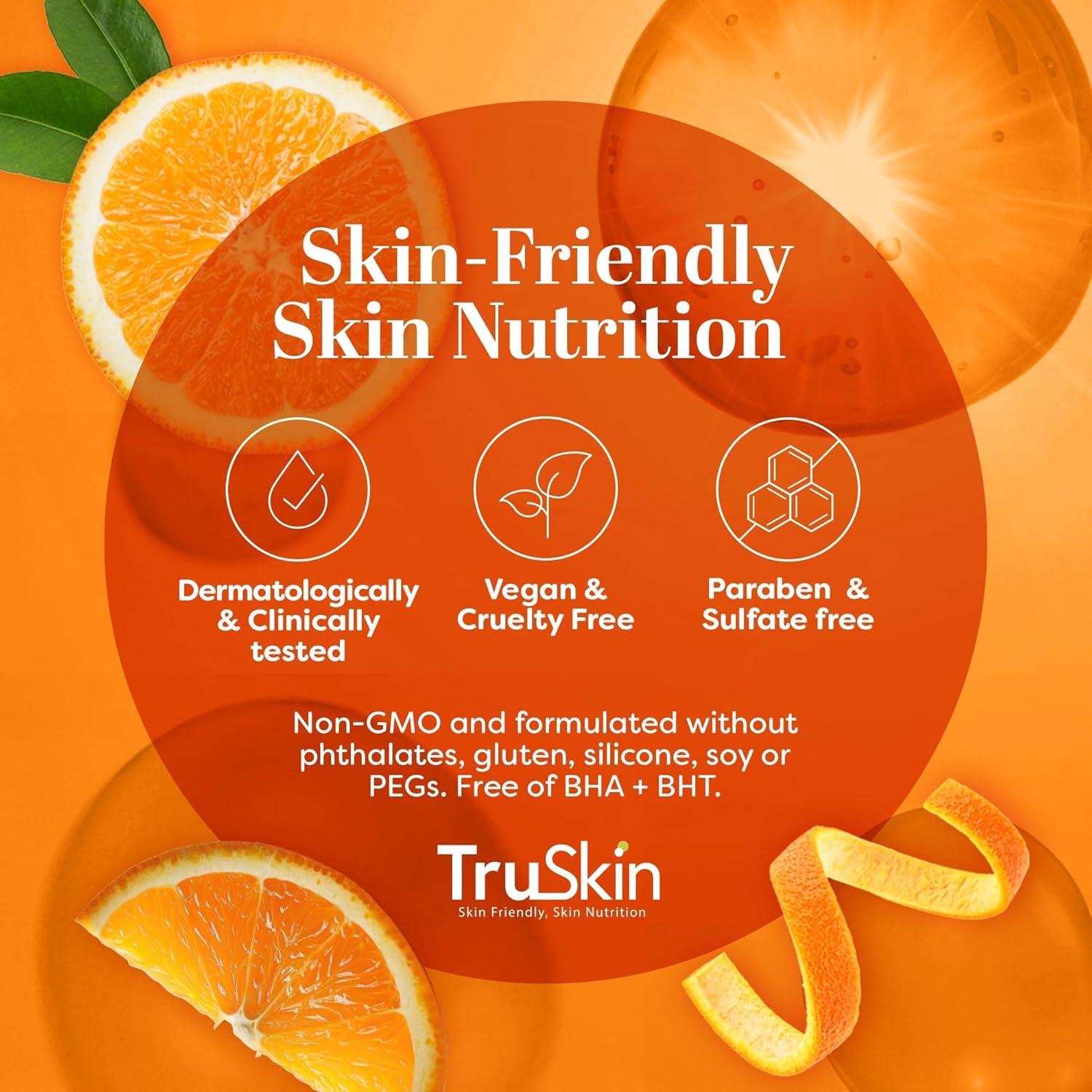 TruSkin Vitamin C Serum - Anti-Aging Face Serum with Hyaluronic Acid & Vitamin E | Brightens Dark Spots, 2 Fl Oz