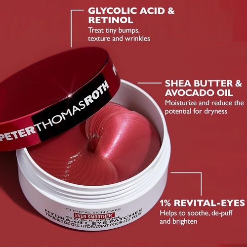 Peter Thomas Roth | Even Smoother™ Glycolic Retinol Eye Patches - Hydrating Treatment for Fine Lines & Texture