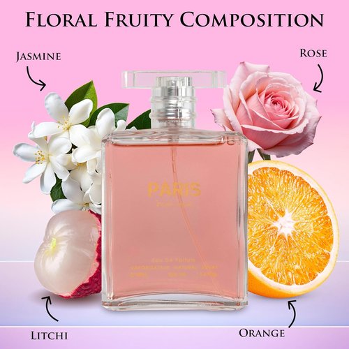 NovoGlow Paris Eau de Parfum Spray for Her - Long-Lasting Casual Fragrance, 3.4 Oz Bottle | Perfect Gift for Any Occasion