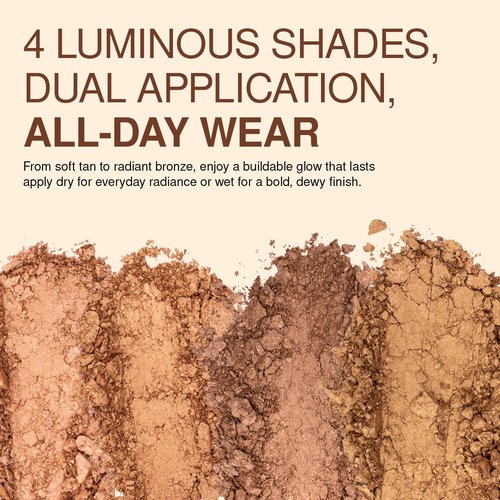 Palladio Baked Bronzer - Highly Pigmented & Easy to Blend | Shimmery Glow, Long-Lasting Tan
