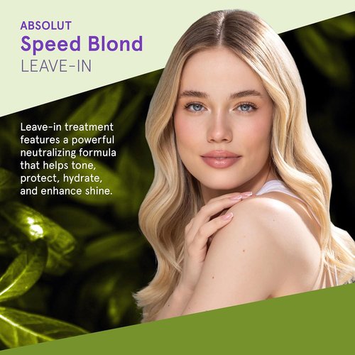 INOAR Absolut Speed Blond Leave-In Treatment - Argan Oil for Blonde & Gray Hair Hydration | 6.7 fl. oz.