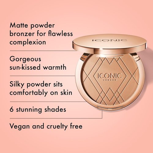ICONIC LONDON Ultimate Bronzing Powder - Silky, Flawless Matte Finish | Cruelty-Free, Vegan Makeup