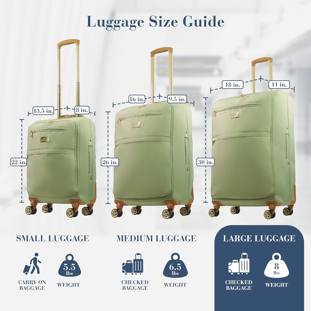 Tommy Bahama 30-Inch Rolling Luggage - Soft-Sided Suitcase with Spinner Wheels | Sage Color