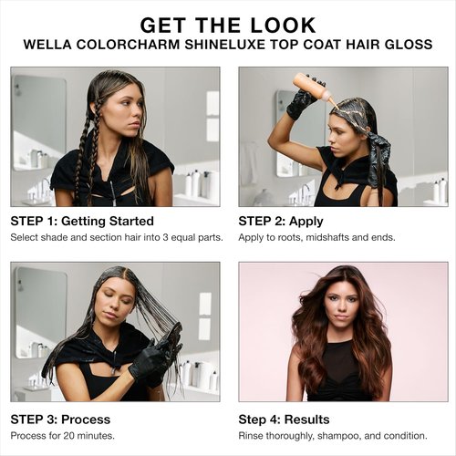 COLORCHARM ShineLuxe Top Coat Hair Gloss - Restores Color Vibrancy & Adds Shine | Vegan & Ammonia-Free | 2 oz.