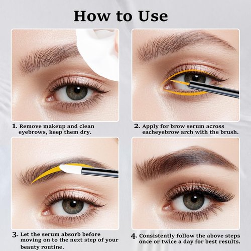 Lanonano Eyelash and Eyebrow Serum Set for Thicker, Longer, Fuller Lashes and Brows, Vegan & Cruelty-Free, 0.2 Fl Oz（6ml）