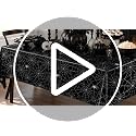 Merriva Black Spider Web Halloween Plastic Tablecloth Set - Disposable 54x108 Inch Rectangular Cover with Spooky Cobweb & Spider Print, 3 Pieces