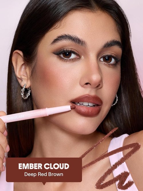 SheGlam Cloudline Blur Lip Liner - Long-Lasting, Vegan & Cruelty-Free Lip Stain in Ember Cloud