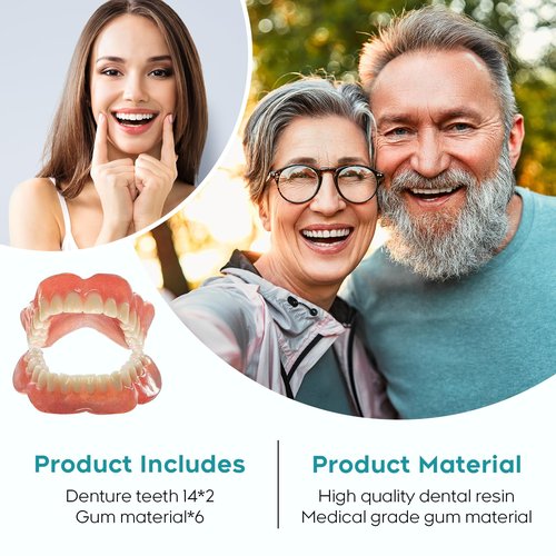 Dentures DIY Kit, Create Your Perfect Smile at Home: DIY Denture Fake Teeth Kit - Easy, Affordable, and Customizable Denture Solution-AEE1115