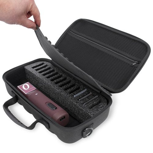 CASEMATIX Hair Clipper Guard Blade Holder Case For Barbers and Stylist Compatible with 14 Metal Andis, Oster, Wahl, Babyliss Detachable Clippers Metal Guards, Barber Case For Clippers and Accessories