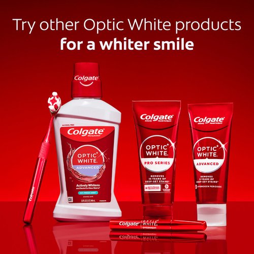 Colgate Optic White Express Teeth Whitening Pen, Teeth Stain Remover for Whiter Teeth in 1 Day, Enamel Safe, Designed for No Tooth Sensitivity, 0.08 OZ