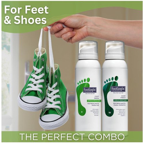 FOOTLOGIX Foot Deodorant Spray - Long-Lasting Odor Protection | 4.23 Fl Oz