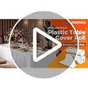 Burgundy Plastic Table Cover Roll 54 Inch x 2400 Inch with Slide Cutter for Events