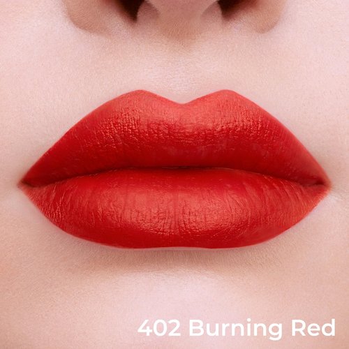 ANNA SUI Everlasting Rouge, Matte Finish Lipstick, Vibrant Color, No Smudging, Long-Lasting Wear, 402 Burning Red, 0.24 oz