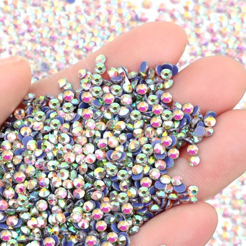 NCB 14400pcs Hotfix Crystal Rhinestones for Clothes Crafts, Hot Fix Bulk Flatback Crystals, Iron on Hotfix for DIY Decoration 100 Gross (Crystal AB, ss10/14400pcs)