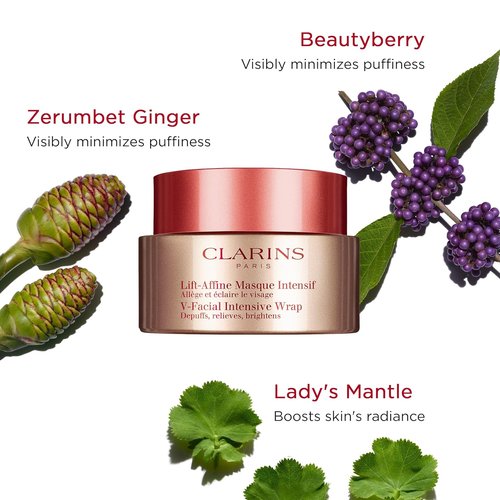 Clarins V-Facial Intensive Wrap Face Mask - Award-Winning Contouring Mask for Puffiness Relief | 2.5 Oz
