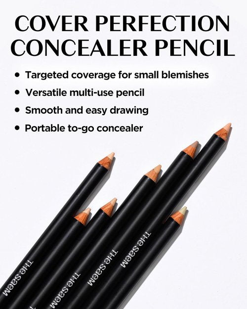 THESAEM Cover Perfection Concealer Pencil - Slim Multi-Use 0.04oz in 1.5 Natural Beige for Medium Skin Tones