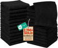 Utopia Towels 24 Pack Cotton Washcloths Set, 100% Ring Spun Cotton, Premium Quality Flannel Face Cloths, Highly Absorbent and Soft Feel Fingertip Towels, Black