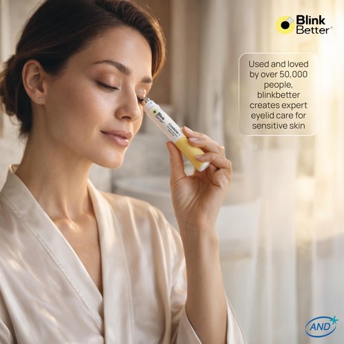 BlinkBetter CicaRoller+ Depuffing Eye Roller Serum for Eyelids and Under Eyes – Cooling Rollerball with 2.5% Caffeine, Peptides, Cica & Panthenol, Hydrates, Soothes and Smooths Puffy Eyes, 15 ml