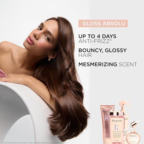 Kerastase Gloss Absolu Shampoo - High-Shine Anti-Frizz Formula for Glossy, Bouncy Hair
