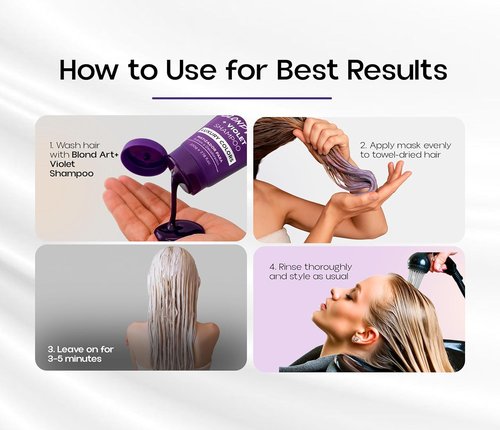 Professional Blond Art+ Purple Toner Mask - Violet Conditioning Treatment for Blonde & Silver Tones