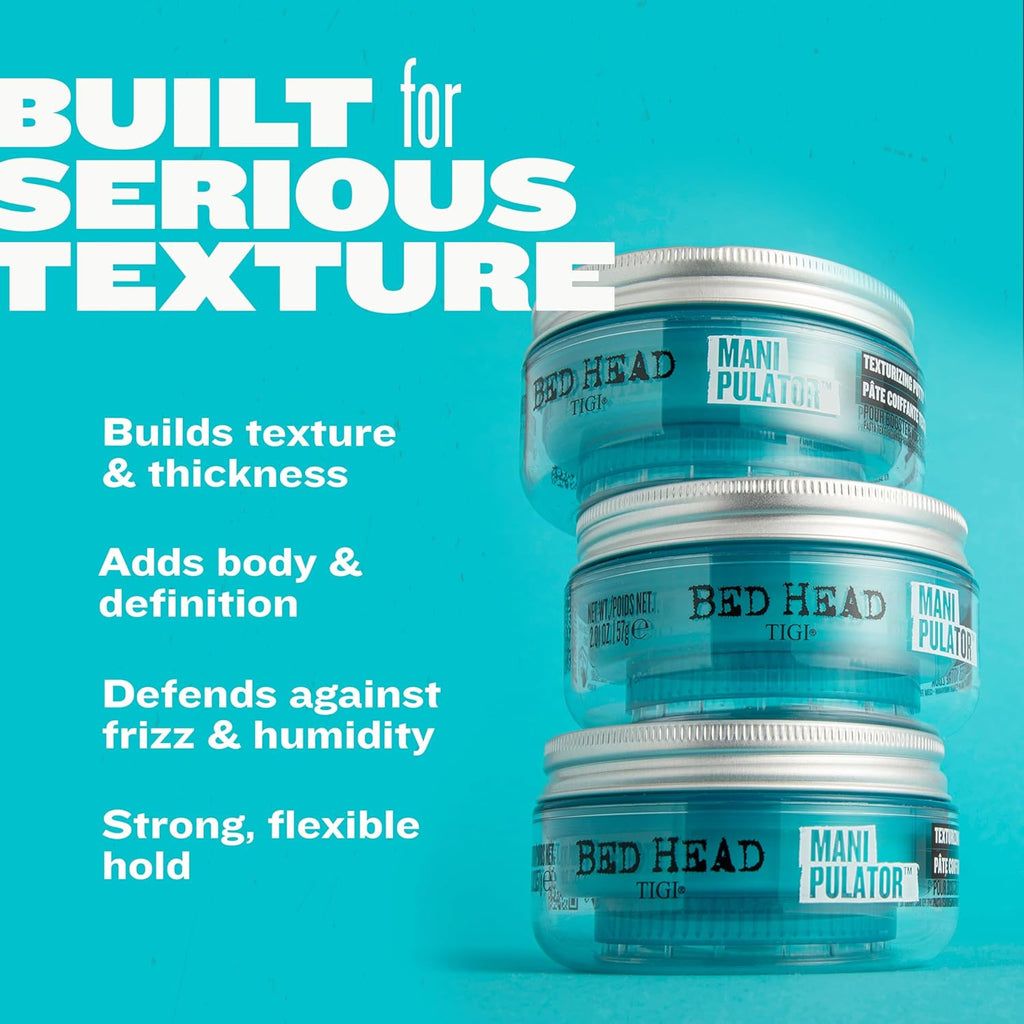 TIGI Bed Head Manipulator Texturizing Putty - Firm Hold Styling for Short to Medium Hair | 2.01 oz