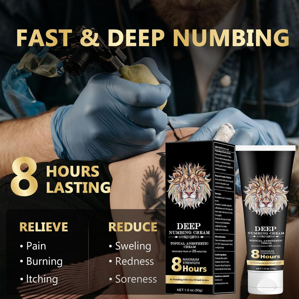 YYSDMVY Numbing Cream: Long Lasting Numbing Cream with Menthol 1% - Emu Oil and Arnica，Non-Greasy，NDC: 84010-159-01-1 Fl Oz (Pack of 1