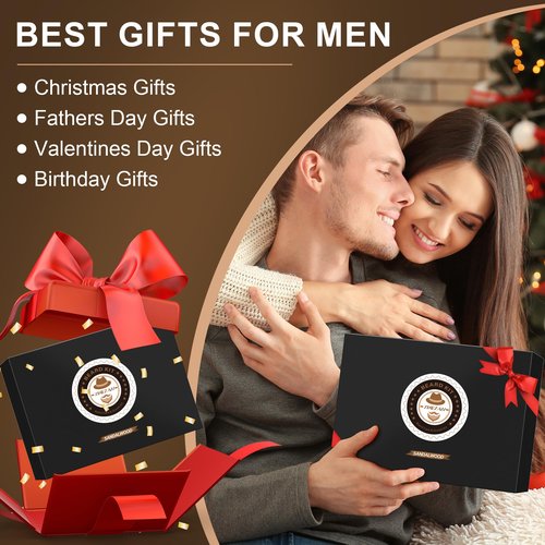 Christmas Gifts for Men,XIKEZAN Beard Care & Trimming Kit with Sandalwood Beard Oil, Wash, Conditioner, Balm,Brush,Unique Valentines Thanksgiving Birthday Gifts for Husband Dad,Mens Stocking Stuffers