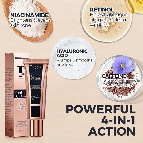 Regine Switzerland Retinol Under Eye Cream - Anti-Aging Formula for Dark Circles & Puffiness | 0.7 Fl. Oz