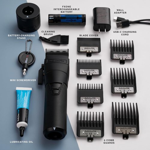 BaBylissPRO FXONE Professional Cordless Clipper - Versatile Beard Trimmer & Hair Clipper for Men