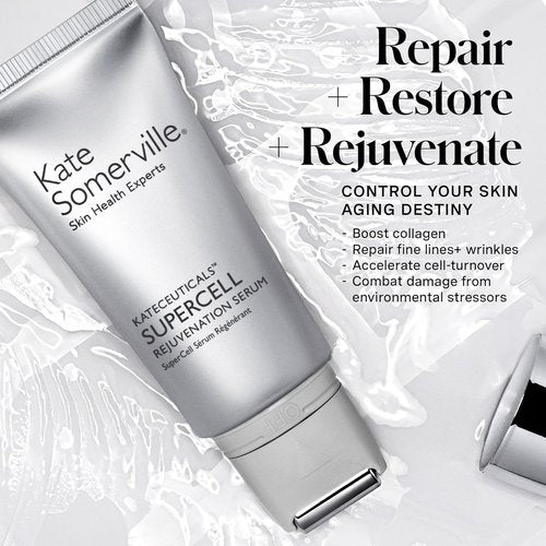 Kate Somerville KateCeuticals® SuperCell Rejuvenation Peptide Serum - Repair Damaged Skin & Reduce Fine Lines, 1 Fl Oz