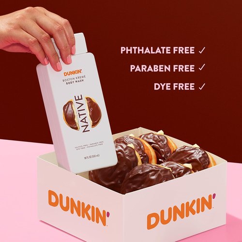 Native Body Wash - Dunkin Boston Kreme Scent | Naturally Derived Ingredients, Sulfate & Paraben Free | 18 oz