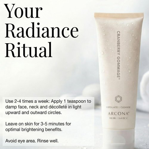 ARCONA Cranberry Gommage - Purifying Face Scrub for Exfoliating & Unclogging Pores | 3.4 oz Natural Exfoliator