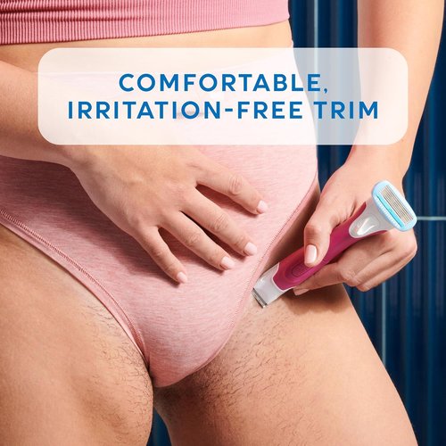Schick Hydro Silk TrimStyle Razor - 2-in-1 Bikini Trimmer for Women | Waterproof Handle & 3 Refills Included