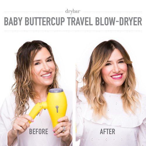 Drybar Baby Buttercup Travel Blow Dryer - 1200 Watts, Compact & Lightweight Design