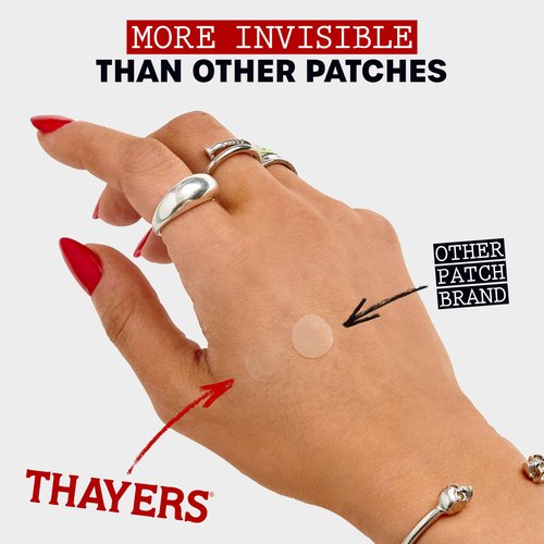 THAYERS Invisible S.O.S Hydrocolloid Acne Pimple Patch, Ultra-Thin Design Instantly Reduces Look of Blemishes, Set of 22 Pimple Patches