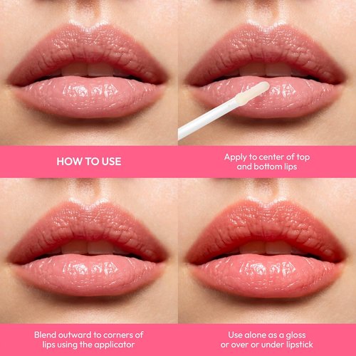 Ruby Kisses Plumping Lip Gloss - Hydrating, High-Shine Lip Plumper | Instinct Lip Maximizer, 4 Colors, 0.15 FL oz.