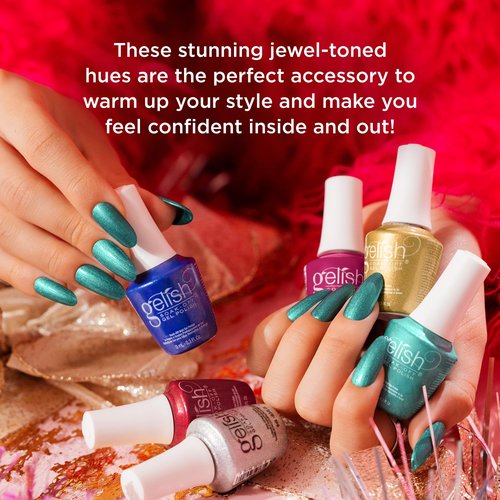 Gelish MINI Holiday Winter A Fuzzy Feeling Collection - 9mL TPO-Free Soak Off Polish, Long-Lasting, Vibrant Color, Professional Quality, High Shine, Chip-Resistant (Sugar Coated Dreams)