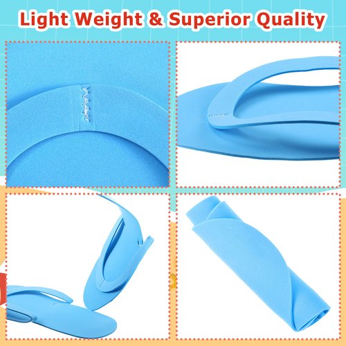 JenPen 60 Pairs Disposable Pedicure Slippers Foam Spa Pedi Flip Flops Bulk Foldable Pedicure Slippers Sandals Shoes for Guest Women Men Salon Spa Hotel Shower Foot Nail Party Supplies(Bright Colors)