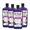 Dr Teal's Foaming Bath with Pure Epsom Salt, Black Elderberry with Vitamin D, 34 fl oz (Pack of 4)