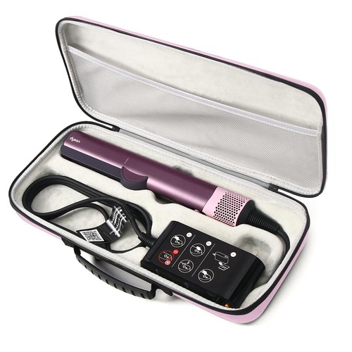 Guganas Hard travel Case Compatible with Dyson Airstrait Straightener, Carrying storage Bag for Airstrait HT01. (Pink)