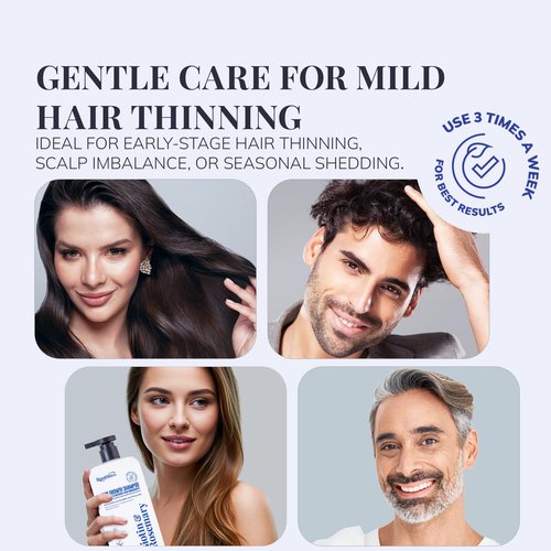 RootStim Biotin & Rosemary Shampoo for Hair Growth - Hair Loss Shampoo with Saw Palmetto Ginger Caffine Supports Thicker-Looking Hair Sulfate Free 10 fl oz Each, Pack of 2