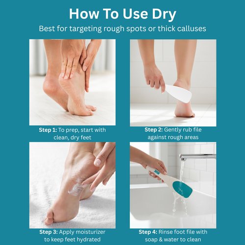 Trim Neat Feet Foot Care Implements Nano Glass Foot File, Hard Skin Remover for Feet, Manual Scraper, Callus Remover, Removes Dead Skin, Smooth Foot Health, Durable Pedicure Tool, Wet Or Dry, 1 Count