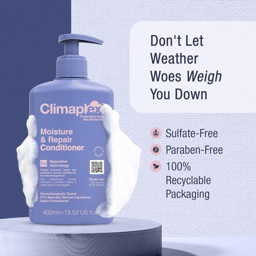 Climaplex Moisture & Repair Conditioner - Soothing & Regenerating Formula - 13.52 oz for All Hair Types
