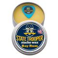 State Trooper Mustache Wax for Men – Medium Hold with Beeswax, Coconut Oil & Lanolin – Natural Moustache Grooming & Styling Wax with Bay Rum Scent - Nourishing Conditioner & Sculpting - Two Ounce Tin